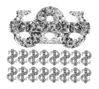 NIYANGLE Metal Nail Charms 20pcs Silver Sign Manicure Decorations 3d Glitter Nail Accessories for Women