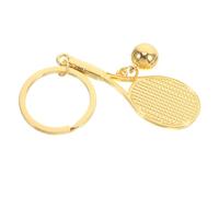 NIYANGLE Metal Tennis Racket Keychain with Ball Charm for Tennis Lovers Lightweight Zinc Alloy Souvenir Gift for Players Fans Graduates Party Keepsake