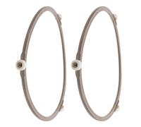 NIYANGLE Microwave Turntable Rings Microwave Tray Rotating Support Ring 2Pcs Plastic Wear-Resistant Convenient Replacement for Oven