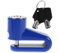 NIYANGLE Mini Anti-Theft Bicycle Disc Brake Lock with Key Blue Plastic Motorcycle Handlebar Lock for Electric Bikes and Scooters with Lanyard for Outdoor Use