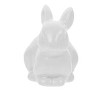 NIYANGLE Mini Ceramic Rabbit Figurine Ornament for Home Decor White