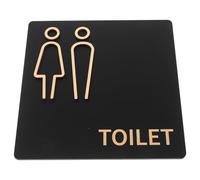NIYANGLE Modern Acrylic Bathroom Signs for Door Unisex Restroom Wall Plaque with Graphics Toilet Door Indicator for Offices Restaurants and Public Spaces Easy to Install and