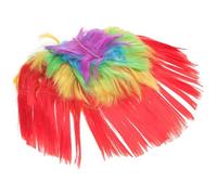 NIYANGLE Mohawk Wig LED Light Up Rainbow Red Halloween Wigs Christmas Hair Decorations Mohican Hairstyle Cosplay Party Accessory for Women