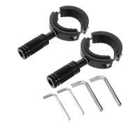 NIYANGLE Motorcycle Spotlight Brackets Quick Installation Aluminum Alloy 2 Sets Extension Structure and Protective Bumper Design, Precision Machined Auxiliary Light Bracket for Handlebar