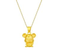 NIYANGLE Mouse Decor Necklace Gold Plated Copper Alloy Pendant for Women | Simple Mouse Shape, Solid Decorative Style, Golden Finish, Not Easy to Fade, Jewellery Gift Choice