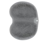 NIYANGLE Multi-Function Shower Foot Scrubber with Suction Cups, Non-Slip Grey Massage Pad 23x30cm for Foot Cleaning and Back Exfoliation Bath Mat
