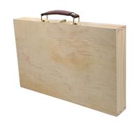 NIYANGLE Multi-functional Painting Box with Solid Wood Construction and Secure Locking Clasps, Portable Drawing Art Accessory for Everyday Life