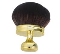 NIYANGLE Mushroom Head Face Makeup Brush with Short Non Slip Handle Compact Travel Body and Cheeks Brush for Liquid Cream Serum Blending Hair Taming and Flyaway Styling