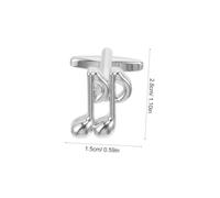 NIYANGLE Music Cufflinks Wedding Gold Shirt Men Buttons Cuff Links Groom Cufflinks Suit Cuff Link Silver Alloy