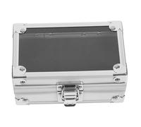 NIYANGLE Nail Drill Bit Holder Case Silver with Easy Storage Design and Multiple Holes for Individuals Who Enjoy Doing Their Own Nails