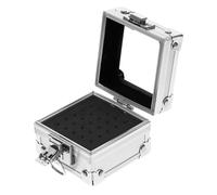 NIYANGLE Nail Polishing Head Case Drill Bit Display Box 15x10x5cm Portable Lightweight Aluminium Storage Container for Nail Art Use