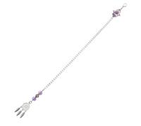 NIYANGLE Natural Crystal Necklace with Tiger Eye Stone Pendant, Sturdy Alloy Chain, Stylish Handmade Dream Catcher Jewellery, for Handmade Craft and Present Choice
