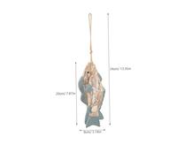NIYANGLE Nautical Style Wooden Fish Wall Hanging Beach Decor for Home Ocean Nursery Rustic Sea-themed Ornament for Bedroom Living Study