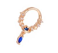 NIYANGLE Nose Ring Moon Spiral Nose Hoop Titanium Steel Multi-purpose Not Easy to Fall off Chic Unique Women