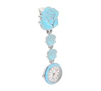 NIYANGLE Nurse Pocket Watch Luminous Round Dial Fob Watch for Staff with Stable Fixing and Display Stylish Sky Blue Design for Healthcare Professionals