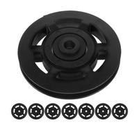 NIYANGLE Nylon Bearing Pulley Wheel Black 8pcs for Gym Equipment | Universal Compatibility, Precision Crafted Core and Shell, Noise Reduction, Home Gym Cable Machine Part