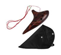 NIYANGLE Ocarina and Easy to Learn Features with Precision Tuning Ceramic Clay Flute Artistic Touch Design Twelve-hole Alto C Key in Musical Random Color for Beginners and Professionals