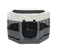NIYANGLE Octagonal Pet Sleeping House with Oxford Cloth and Mesh Cat and Dog Playpen Indoor Pet Enclosure and Cooling Bed Space-saving Small Fence for Kitten and Puppy Play