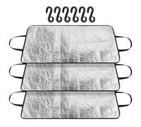 NIYANGLE Outdoor Air Conditioner Covers Suitable for Home and Office Use for Mini Split Units Silver Aluminium Foil Pp Buckle 3 Pcs Easy Installation and Sturdy Barrier All-season