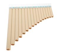 NIYANGLE Pan Flute C Key 16 Pipes Resin Row Flute for Beginners Students Educational Musical Instrument White Panpipes Suitable for School Learning and Music Practice
