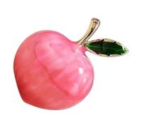 NIYANGLE Pink Peach Brooch Pin for Women, Copper Metal Decorative Fruit Brooch with Easy to Pin Feature, Elegant Clothes Decoration Suitable for Mothers Day and Wedding Accessories