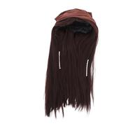 NIYANGLE Pirate Carnival Wig: Unisex Brown Color For Men And Women - Cosplay Pirate Hairpiece With Bandana - Perfect For Halloween Theme Parties