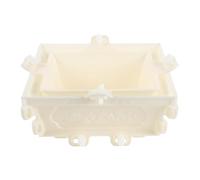 NIYANGLE Plastic Rectangle Concrete Pot Molder Weather Resistant Construction Precise Mud Sculpting Beige Mold for Making Bonsai Pots Suitable for Home Garden Sculpture Outdoor