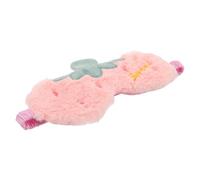NIYANGLE Plush Strawberry Eye Mask Cartoon Sleep Cover Soft Faux Rabbit Pink Sleeping Blindfold for Women Men Travel Nap Night Use