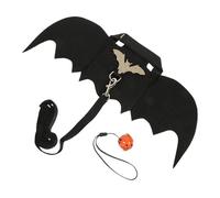 NIYANGLE Portable Black Felt Cloth Bunny Harness with Wear-resistant Bat Wing Design, Adorable Rabbit Accessory for Pets Party and Halloween, Comfortable and Won't Hurt Pets Skin