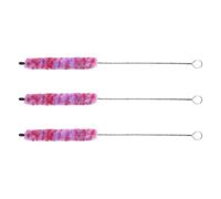 NIYANGLE Portable Cleaning Tool for Woodwind Instruments Piccolo Cleaning Brush Set with Fluffy Yarn Bristles 3pcs Reliable Metal and Rubber Construction for Performances and Rehearsals