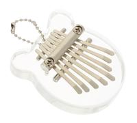 NIYANGLE Portable Musical Instrument and Bear Shape for Practice Coordination 8-key Crystal Kalimba Thumb Piano with Organic Glass Material Kalimba for Beginners and Home Use
