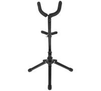 NIYANGLE Portable Saxophone Holder Stand with Practical Design and Metal Abs Construction Black Floor Saxophone Storage Rack and Instrument Display