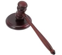 NIYANGLE Portable Solid Wood Judge Gavel with Base Smooth Handcrafted Auction Hammer for Lawyers Judges Courts Lightweight Wooden Hammer for Auctions and Legal Use