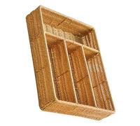 NIYANGLE Portable, Storage Internal Compartments Box with for and Compact Woven Design Organizer Tray Easy Maintenance Keys Remote Controls for Office and Desktop