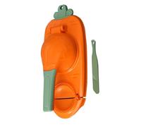NIYANGLE Practical Dumpling Presser with Non-Stick Surface Easy-Clean Dough Press Tool for Household Use Labor-Saving Dumpling Maker Mold for Wrappers Orange Kitchenware