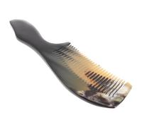 NIYANGLE Premium Ox Horn Hair Massage Comb for Scalp Relaxation and Styling Lightweight Portable Black Hair Comb with Deep Massage Handle Natural Material