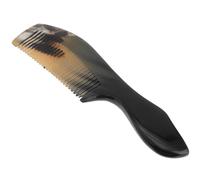 NIYANGLE Premium Ox Horn Hairdressing Comb Black Natural Material Hair Care Tool Protects Hair from Tangling for Travel and Outdoor Use