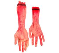 NIYANGLE Prop Portable Reusable Broken Hand Decoration Halloween Fake Body Part 2pcs Plastic Hand for Haunted House Decoration and Halloween Party Photo Prop