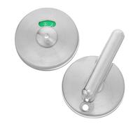 NIYANGLE Public Toilet Door Lock with Privacy Indicator, 304 Stainless Steel Partition Bolt Featuring Large Handle, Silver Finish, Designed for Commercial Restroom Cubicles