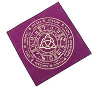 NIYANGLE Purple Fabric Tarot Card Tablecloth for Astrology and Divination Cards Washable from Damage for Witch Altar and Tarot Reading Sessions