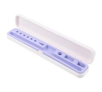 NIYANGLE Purple Pencil Storage Box with Skin-Friendly Silicone Lining Anti-Drop Protective Pen Holder for Pencil 1/2 with Reasonable Slot Design for Stable Storage and Desk Organization