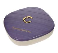 NIYANGLE Purple Snack Storage Box with Lid, Multi-grid Design and Multi Compartments, Pp Material Serving Tray for Home Decoration and Smell Isolation, a Centrepiece the Family