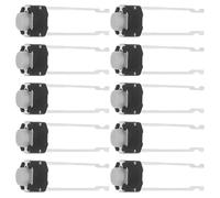 NIYANGLE Push Button Micro Switch 20Pcs 2-Pin Round 6X5Mm Surface Mount Momentary Tactile Switch with White Long Legs for DIY Electronics and Model Kits