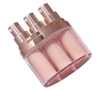 NIYANGLE Push Down Liquid Dispenser Bottle Travel Makeup Remover with Three Tube Design Leak Material Compact and Portable for Convenience Bathroom the Go
