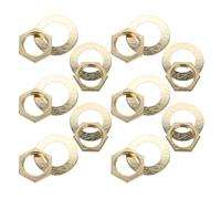 NIYANGLE Quartz Clock Repair Kit 10 Sets with Sturdy Metal Nuts and Rubber Washers for Silent Clock Mechanism Maintenance and Replacement