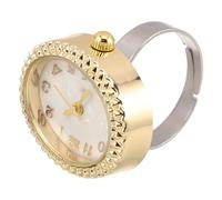 NIYANGLE Quartz Finger Watch Ring for Women and Men, Oval Stainless Steel Mini Timepiece with Waterproof and Ergonomic Comfort Features, Classic Design Suitable for Play and Sports
