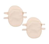 NIYANGLE Quick-dry Reusable Underarm Sweat Pads for Women, Cotton Cloth Sweat-absorbing Armpit Protectors with Shoulder Strap, 2 Pairs, Beige, for Dates and Occasions