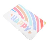 NIYANGLE Rainbow Anti-slip Bathroom Mat Slow Rebound Memory Foam 40x60cm Absorbent Shower Rug Non-skid Floor Mat for Toilet Home Use