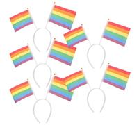 NIYANGLE Rainbow Headbands Lightweight Fabric and Plastic for Adults 5pcs Hair Accessories Comfortable Wearing Experience Cute Style for Daily Head Decoration and Carnival
