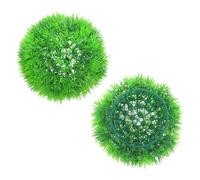 NIYANGLE Realistic Artificial Decorative Grass Ball, Green Plastic Topiary Sphere with Versatile Decor and No Maintenance Required, Stylish round Greenery Ball for Indoor and Outdoor Home